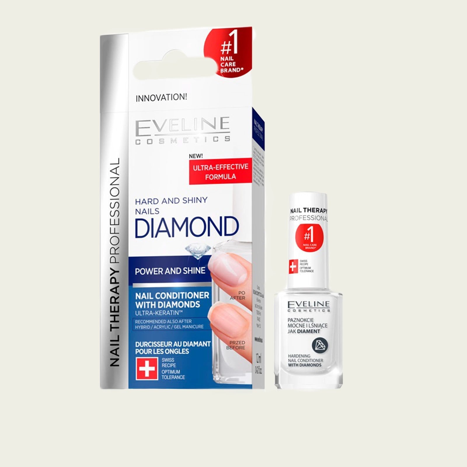 Eveline Nail Therapy Diamond Acondicionador Endurecedor de Unas 12ml