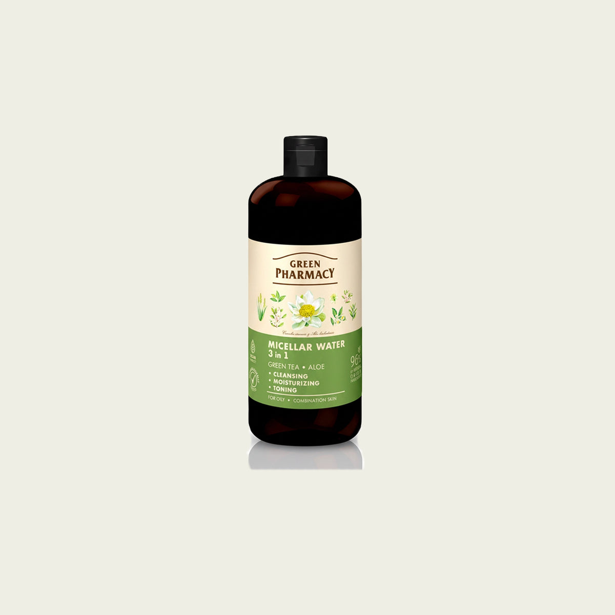 Agua micelar 3 en 1 TÉ VERDE y ALOE 500ml