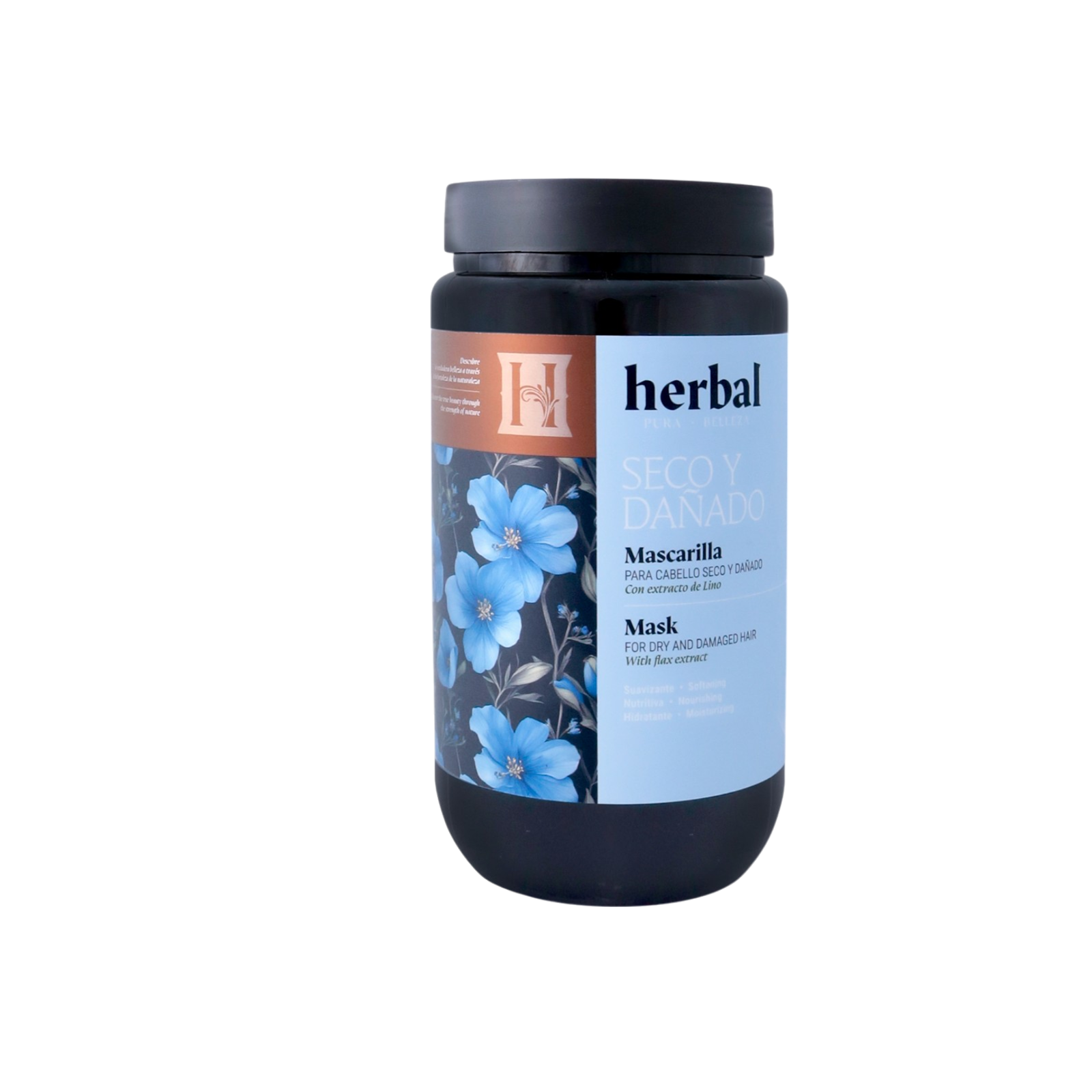 Mascarilla para cabello seco y dañado con extracto de lino 946 ML