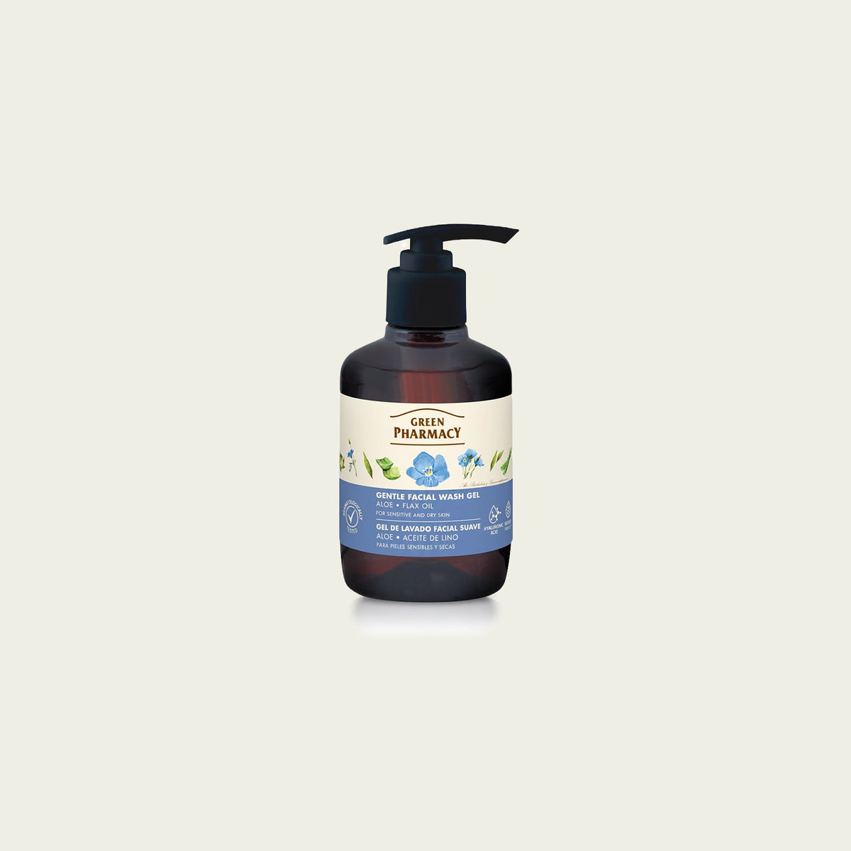 Gel lavado facial suave ALOE y ACEITE DE LINO para pieles sensibles 270ml