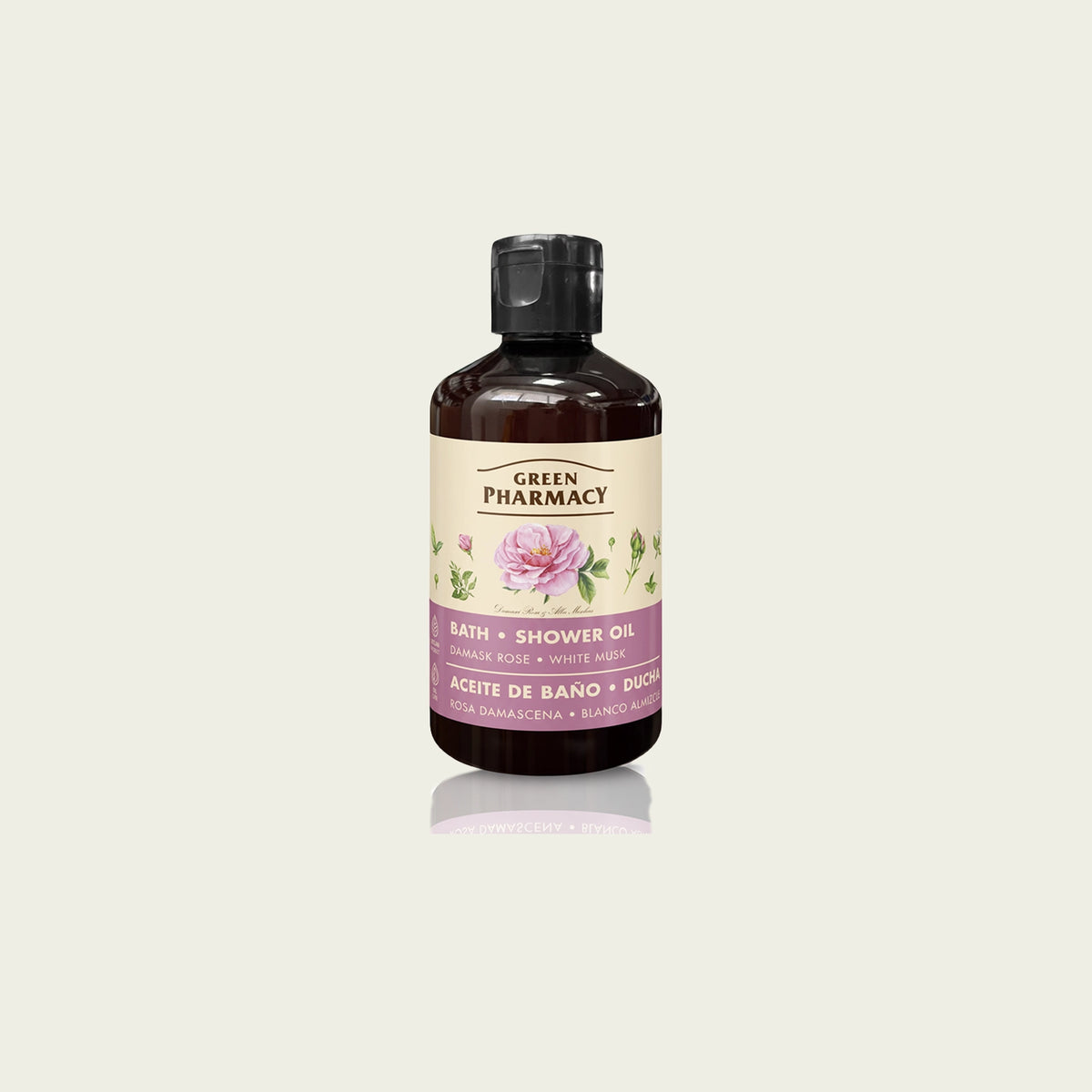 Aceite de baño y ducha ROSA DE DAMASCO y ALMIZCLE BLANCO 250ml