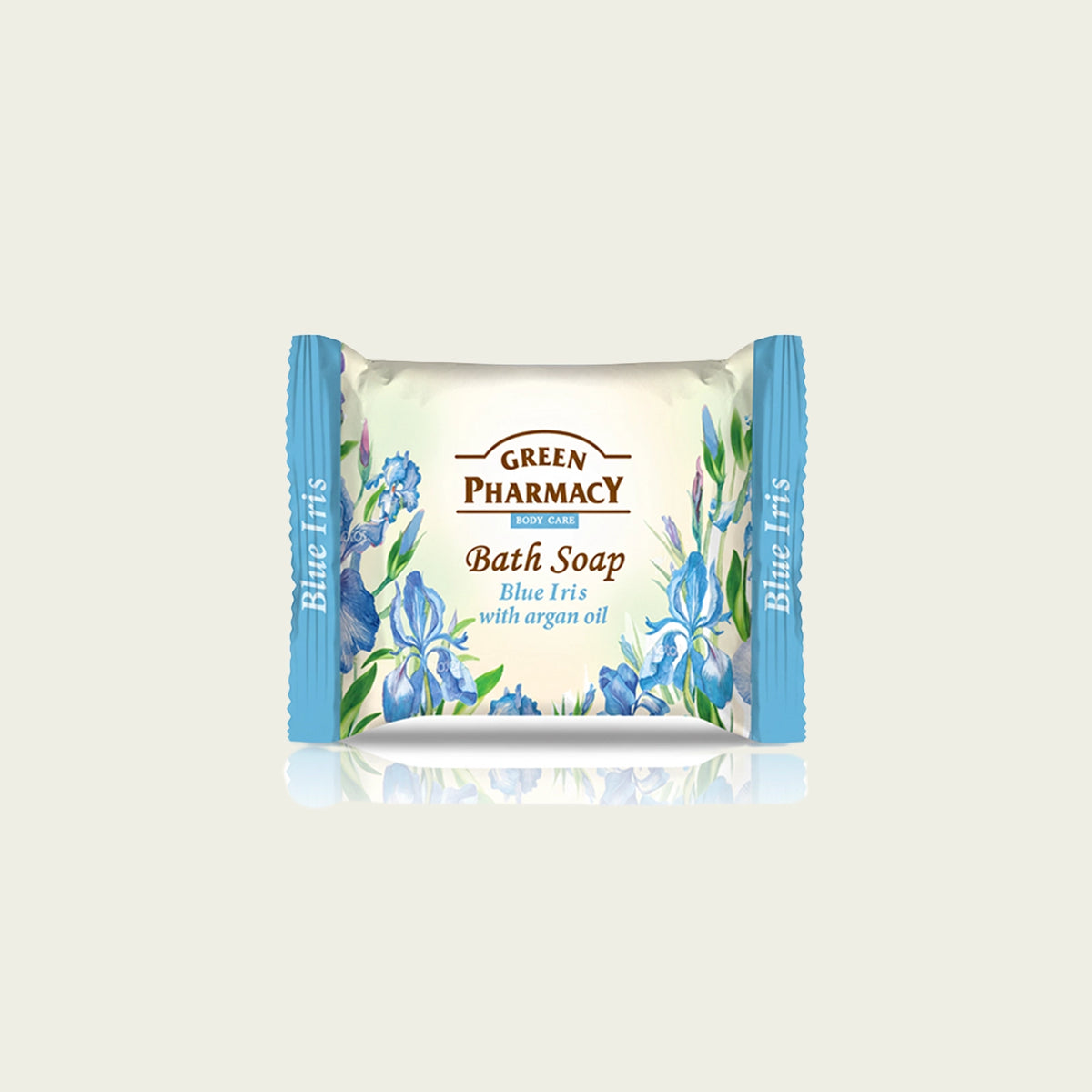 Jabón de baño en pastilla IRIS AZUL con aceite de argán
