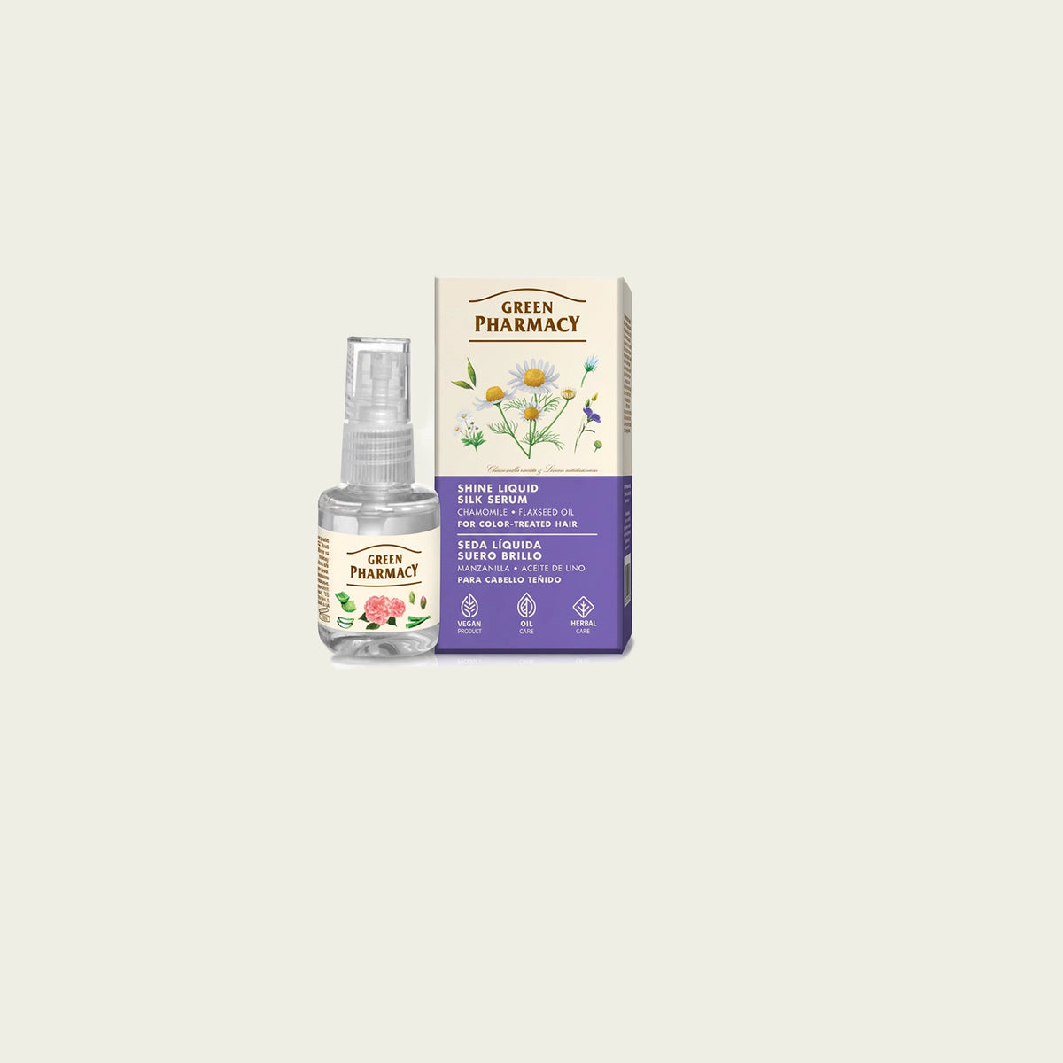 Seda líquida serum para cabellos teñidos CAMOMILA y ACEITE DE LINO 30ml
