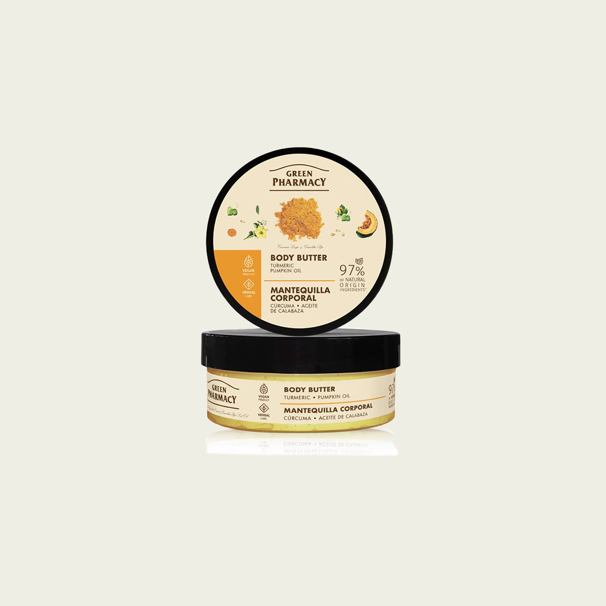 Manteca corporal CÚRCUMA y ACEITE DE CALABAZA 200ml