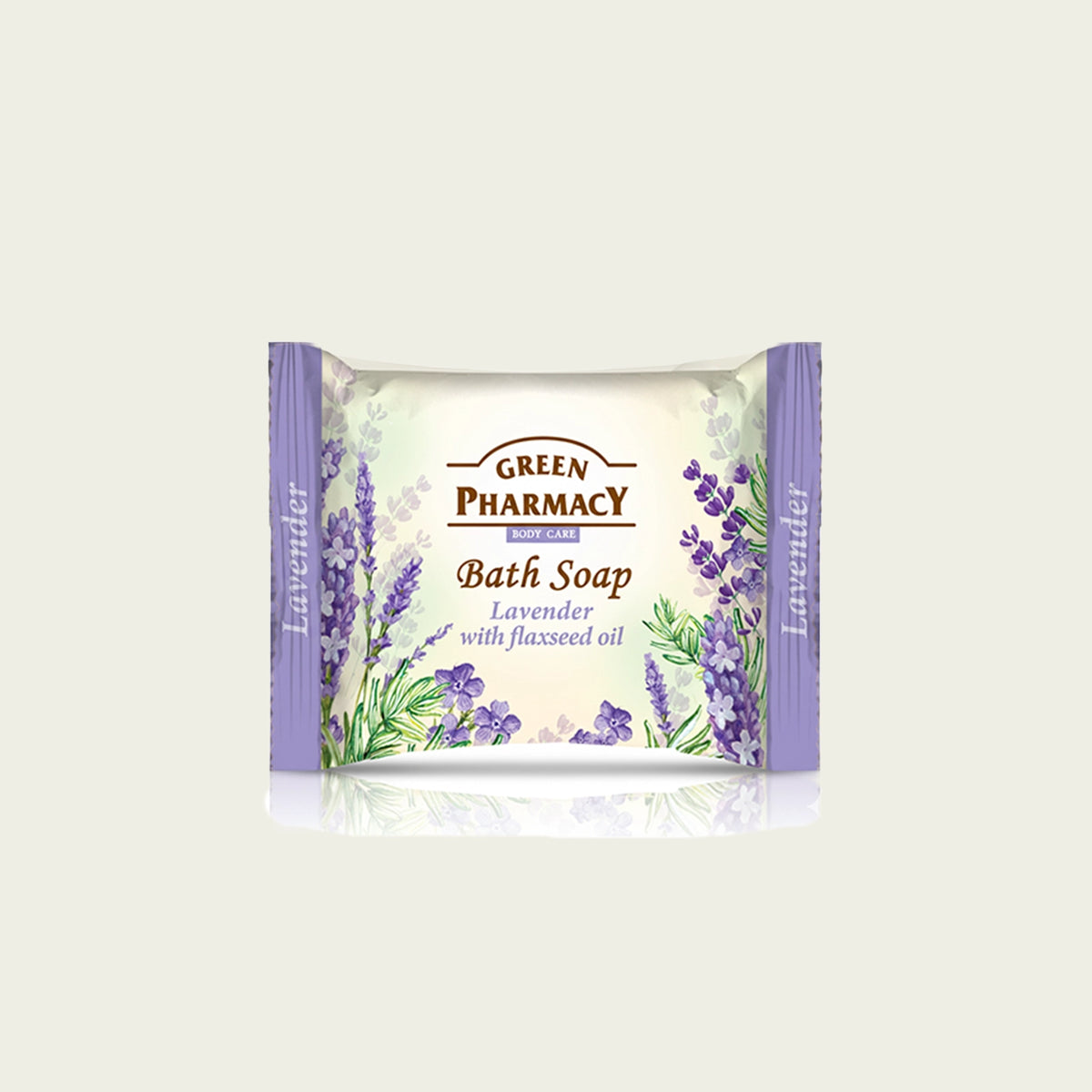 Jabón de baño en pastilla LAVANDA con aceite de linaza