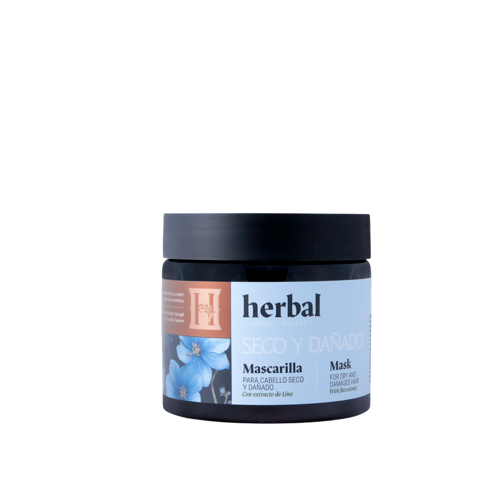 Mascarilla para cabello seco y dañado con extracto de lino 355 ML