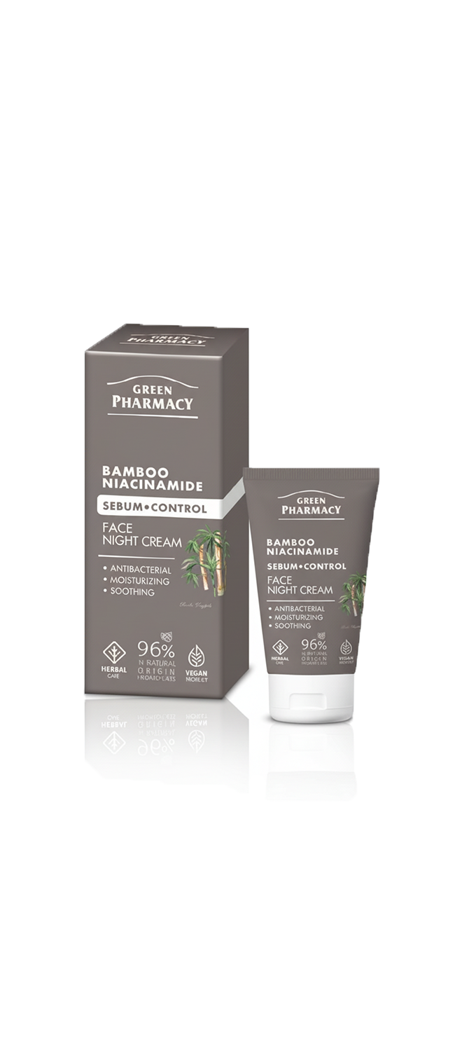 Crema facial Noche BAMBÚ + NIACINAMIDA "Sebum control" 50 ml