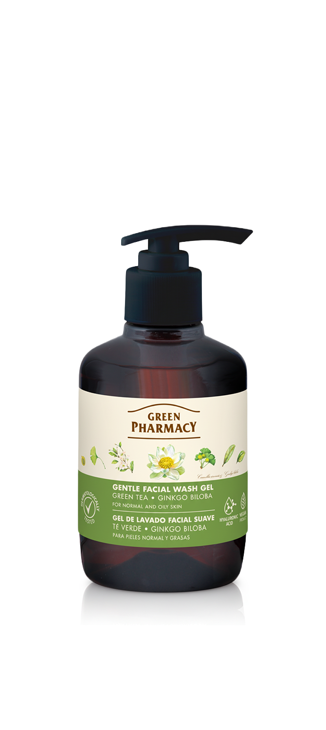 Gel lavado facial  TÉ VERDE y GINKGO BILOBA para pieles normales y grasas 270ml
