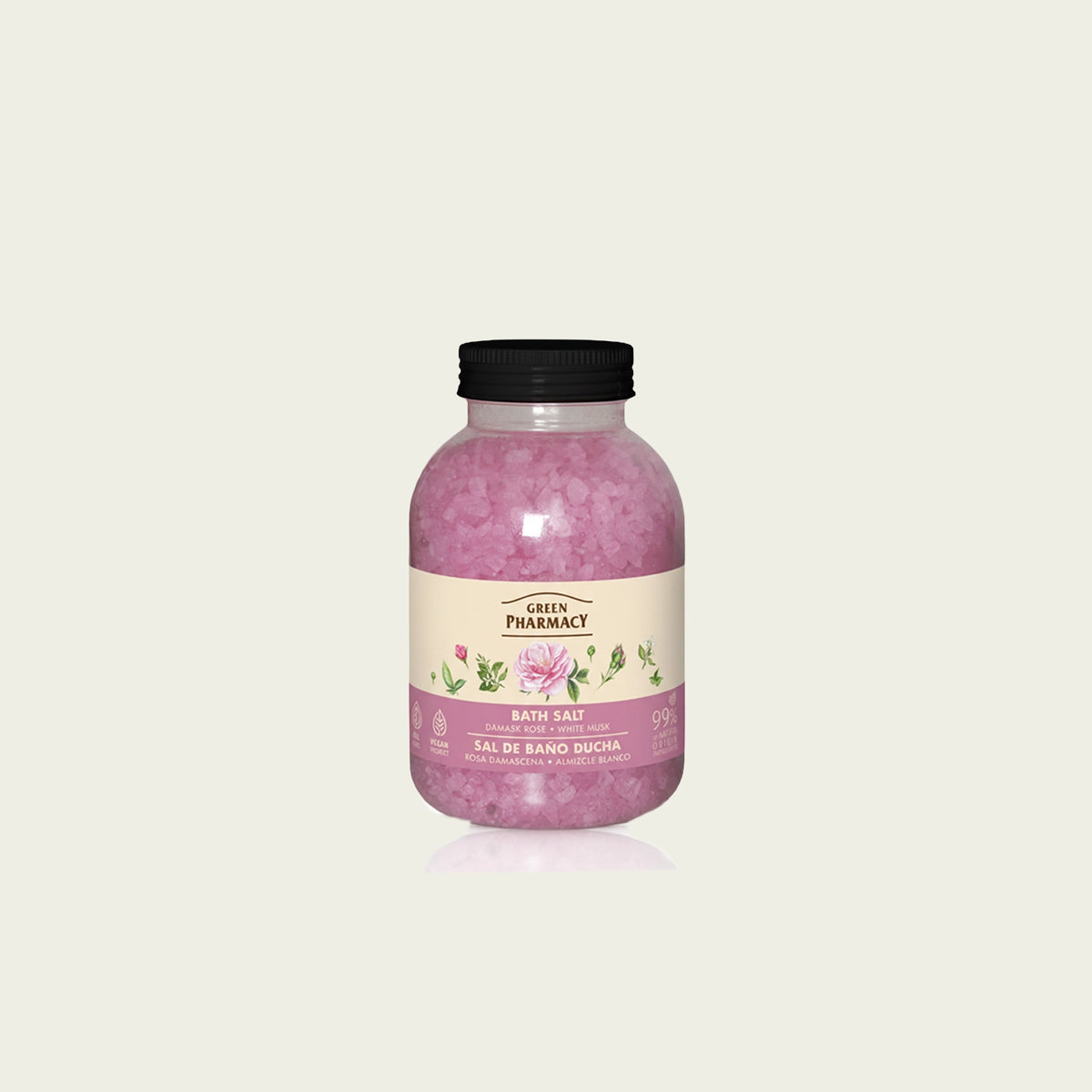 Sal de baño ROSA DE DAMASCO y ALMIZCLE BLANCO 1000gr