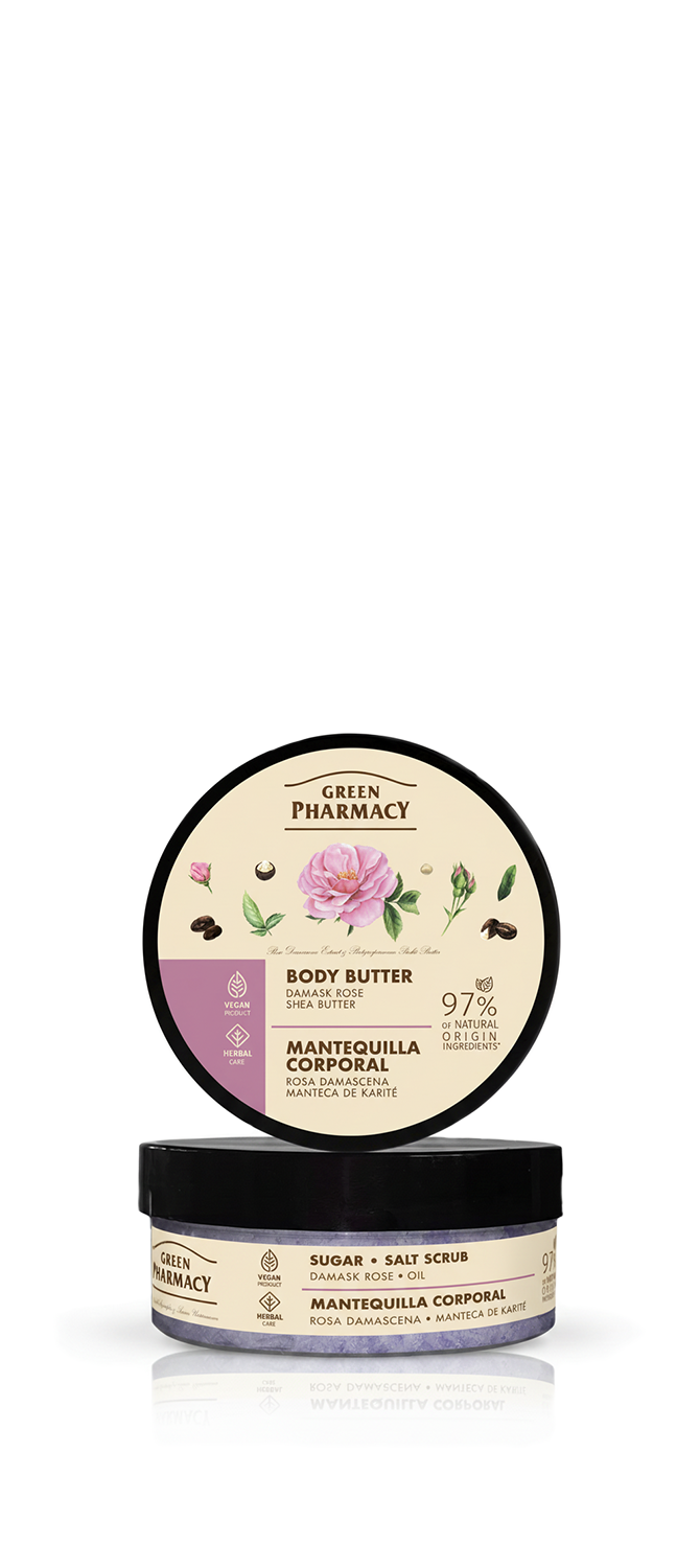 Manteca corporal ROSA DE DAMASCO y MANTECA DE KARITÉ 200ml