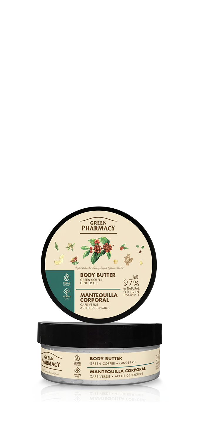 Manteca corporal CAFÉ VERDE y ACEITE DE JENGIBRE 200ml