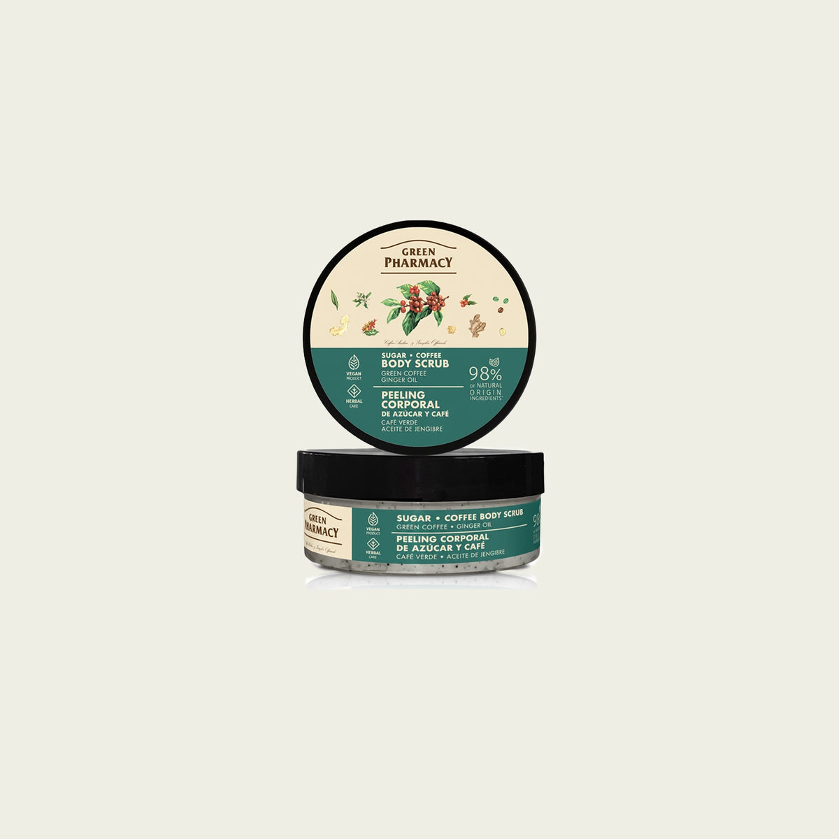 Exfoliante corporal CAFÉ VERDE y ACEITE DE JENGIBRE 200ml