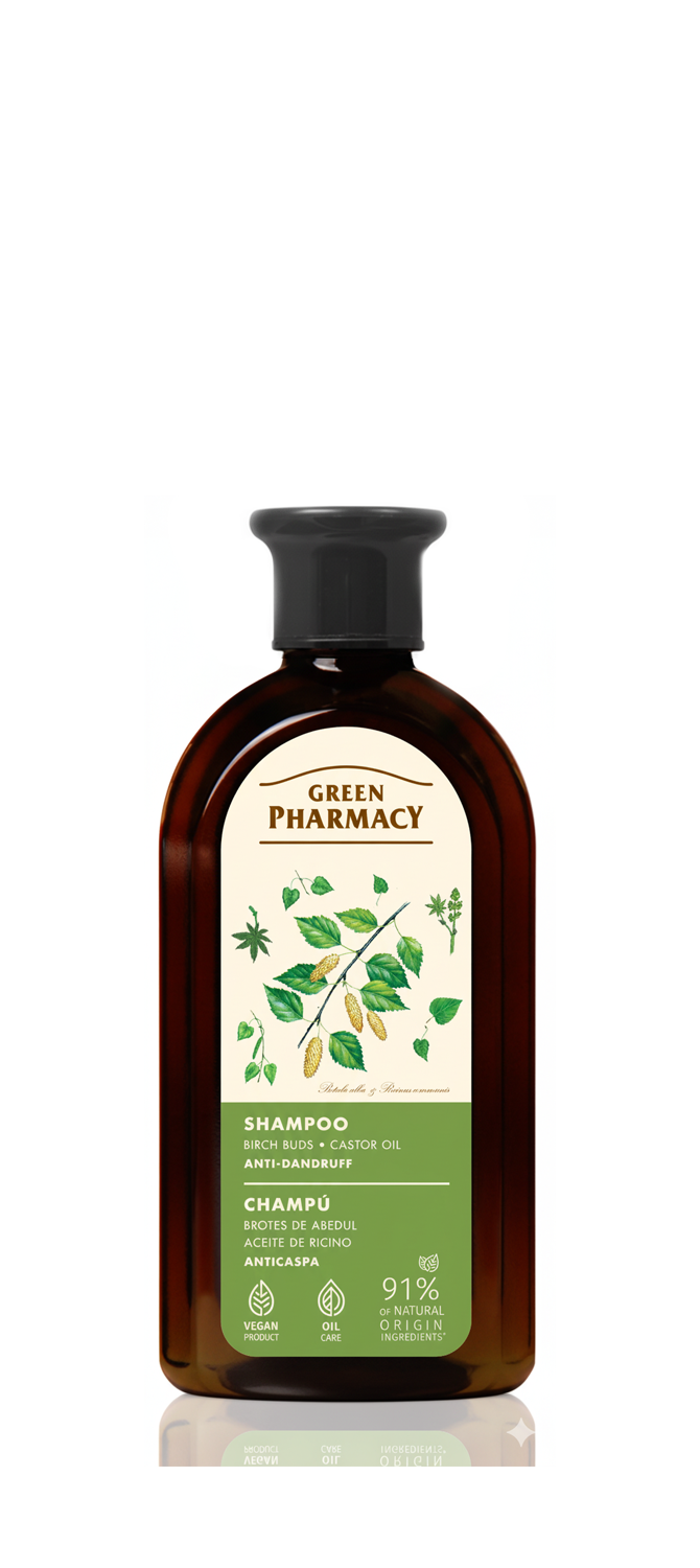 Champú anti-caspa BROTES DE ABEDUL y ACEITE DE RICINO 350ml