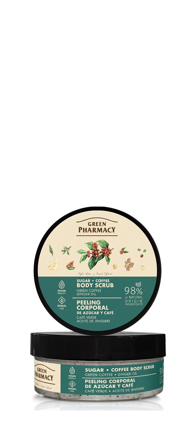 Exfoliante corporal CAFÉ VERDE y ACEITE DE JENGIBRE 200ml