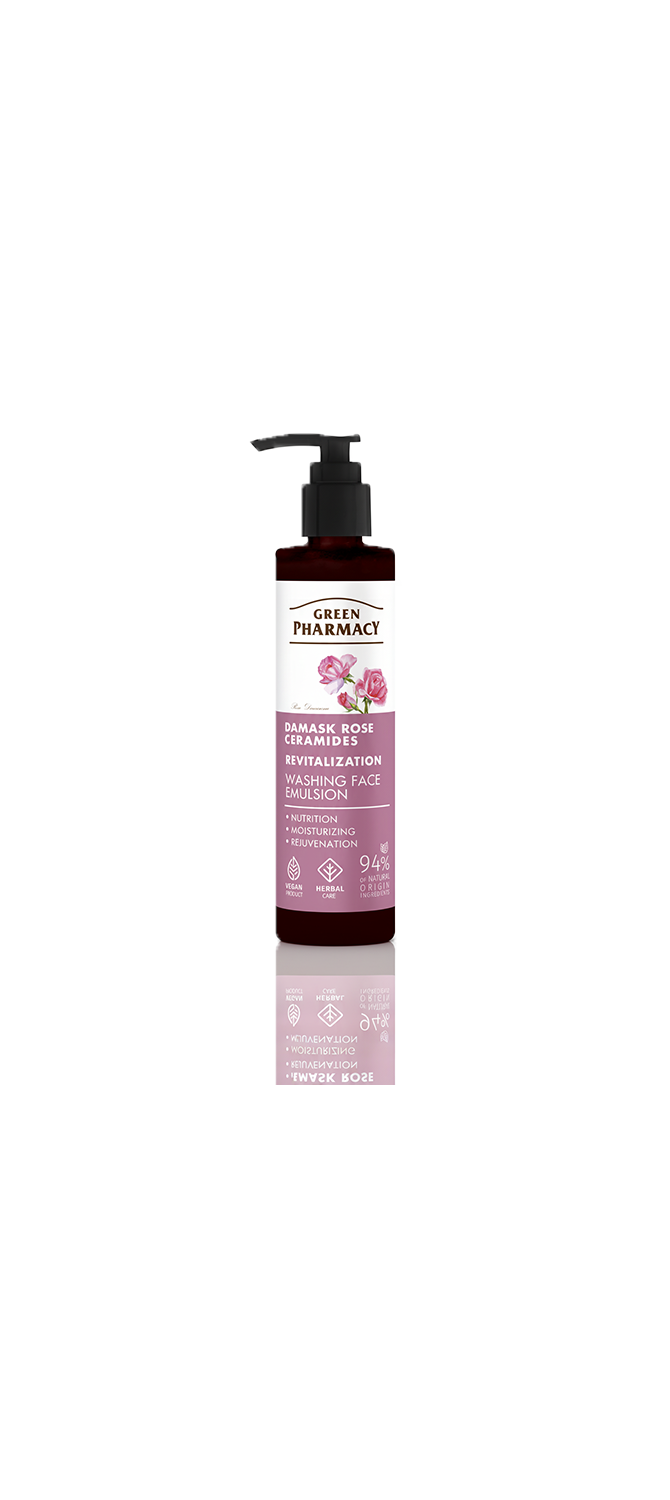 Emulsión lavado facial ROSA DE DAMASCO + CERAMIDAS "Revitalización" 150ml