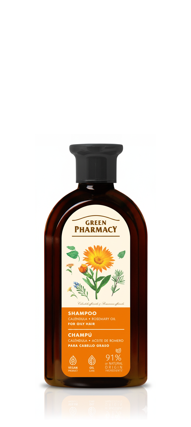 Champú para cabello graso aceite de ROMERO y CALÉNDULA 350ml