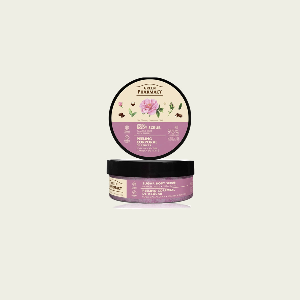Exfoliante corporal ROSA DE DAMASCO y MANTECA DE KARITÉ 200ml