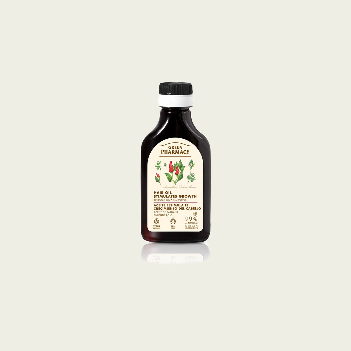 Aceite de bardana con PIMIENTA ROJA estimula el crecimiento del cabello 100ml