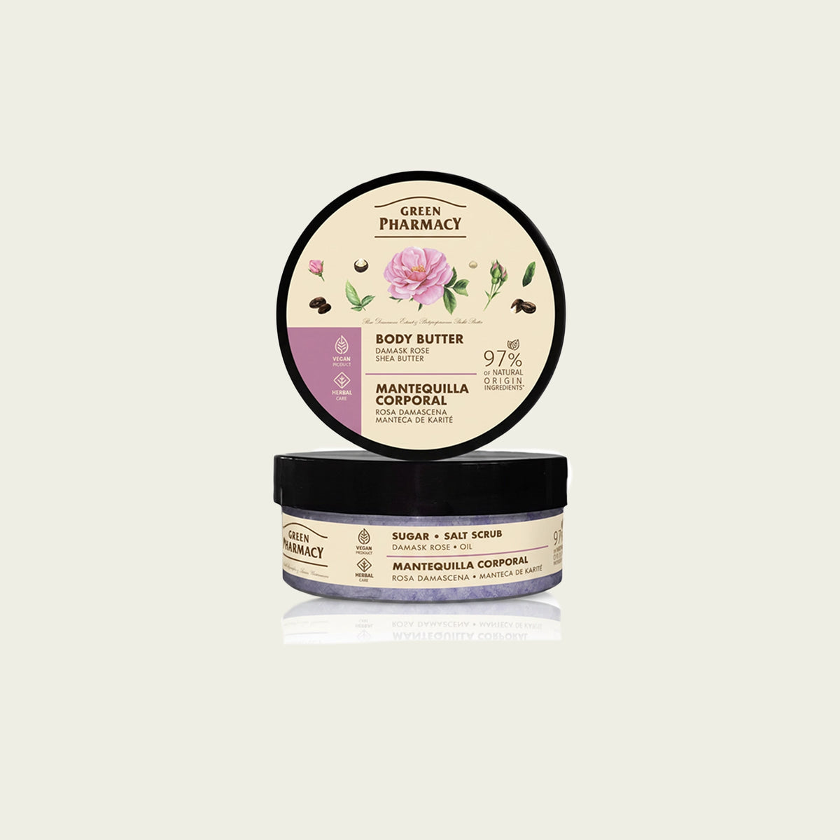 Manteca corporal ROSA DE DAMASCO y MANTECA DE KARITÉ 200ml