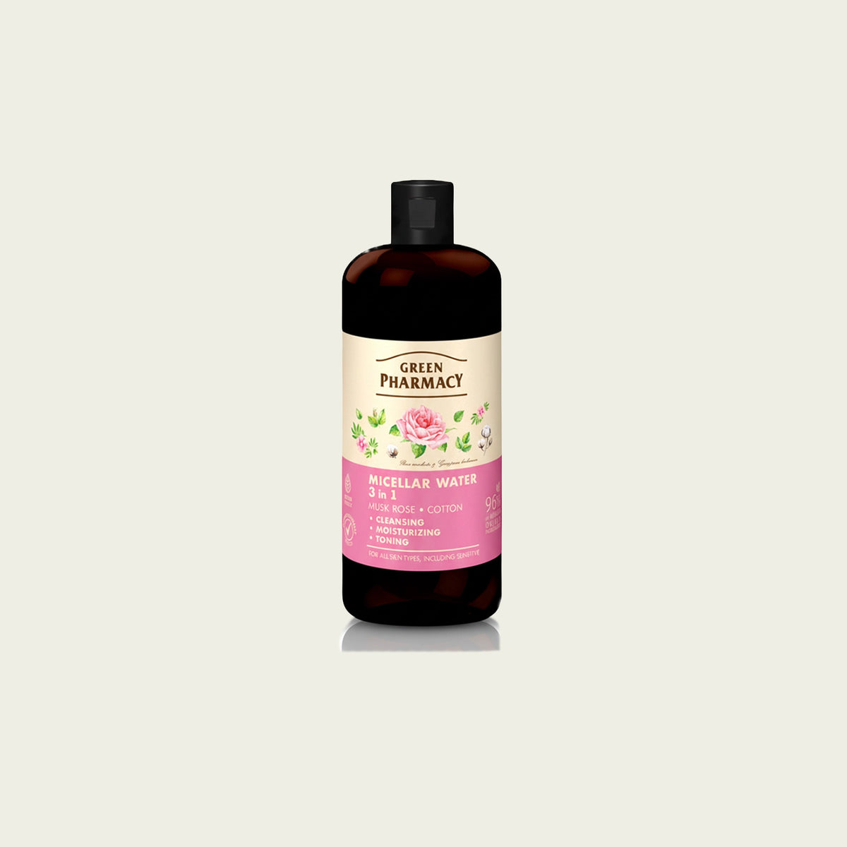 Agua micelar 3 en 1 ROSA MOSQUETA y ALGODÓN 500ml