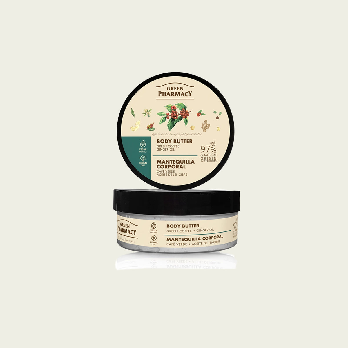 Manteca corporal CAFÉ VERDE y ACEITE DE JENGIBRE 200ml