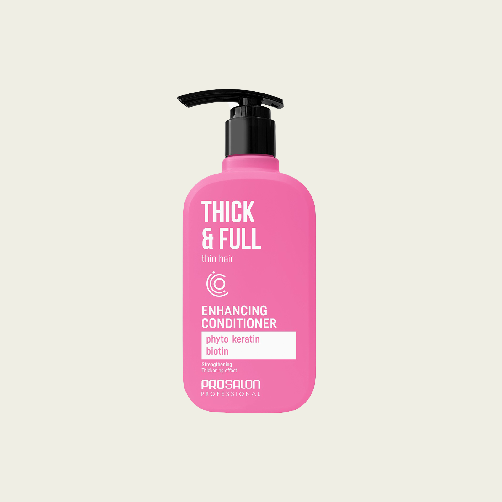 Acondicionador Fortalecedor con Biotina y Queratina Vegetal 375 ml | Prosalon Effect Thick&Full