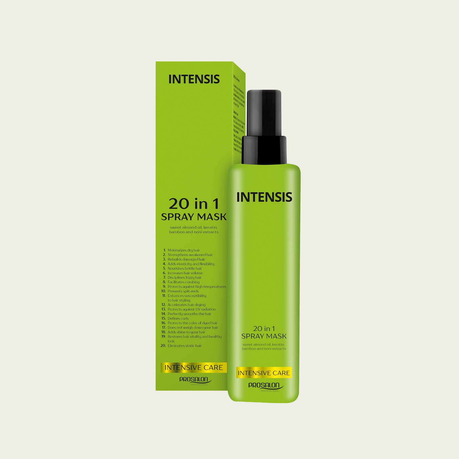 Mascarilla Spray 20 en 1 Sin Enjuague 200 gr | Prosalon Intensis