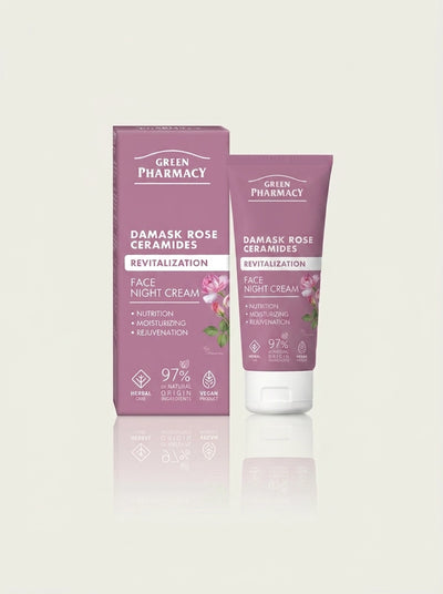 Crema facial Noche ROSA DE DAMASCO + CERAMIDAS "Revitalización" 50 ml
