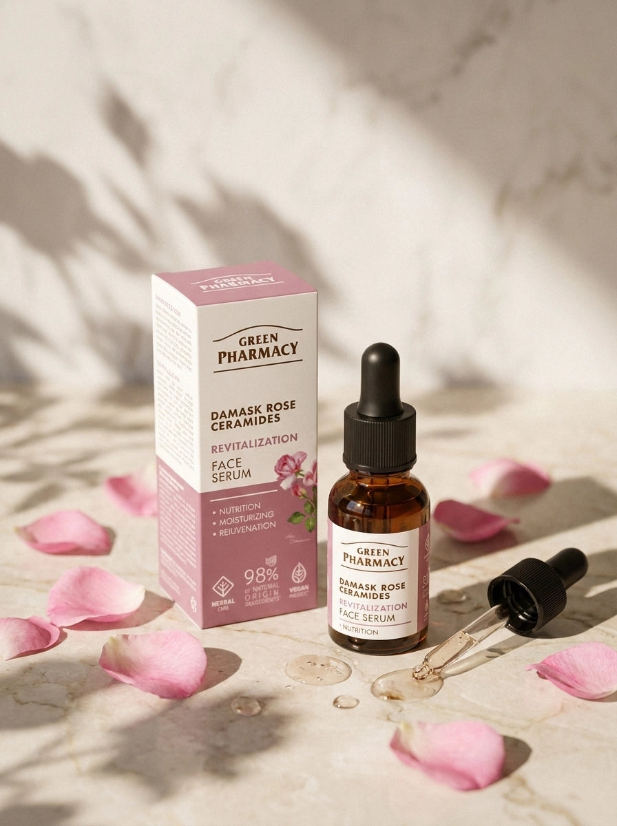 Serum facial ROSA DE DAMASCO + CERAMIDAS "Revitalización" 30ml