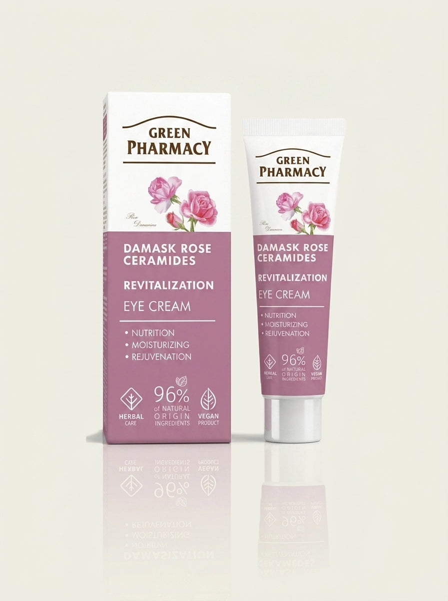 Crema contorno de ojos ROSA DE DAMASCO + CERAMIDAS "Revitalización" 15ml