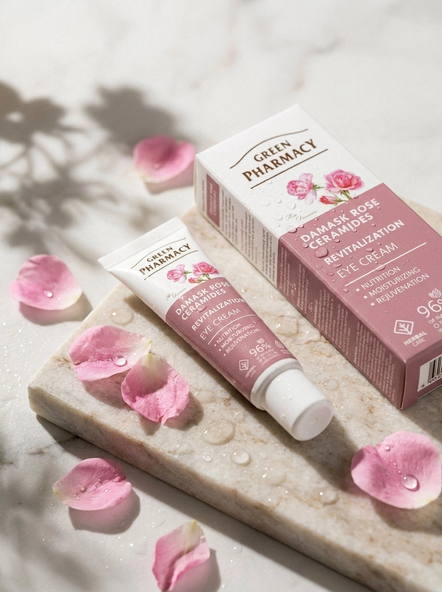 Crema contorno de ojos ROSA DE DAMASCO + CERAMIDAS "Revitalización" 15ml