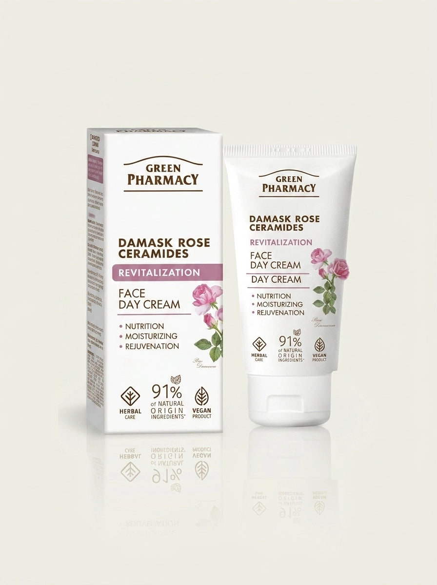 Crema facial Día ROSA DE DAMASCO + CERAMIDAS "Revitalización" 50ml