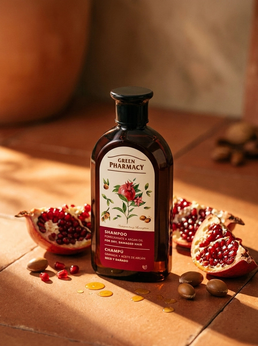 Champú para cabello seco y dañado ACEITE de ARGÁN y GRANADA 350ml
