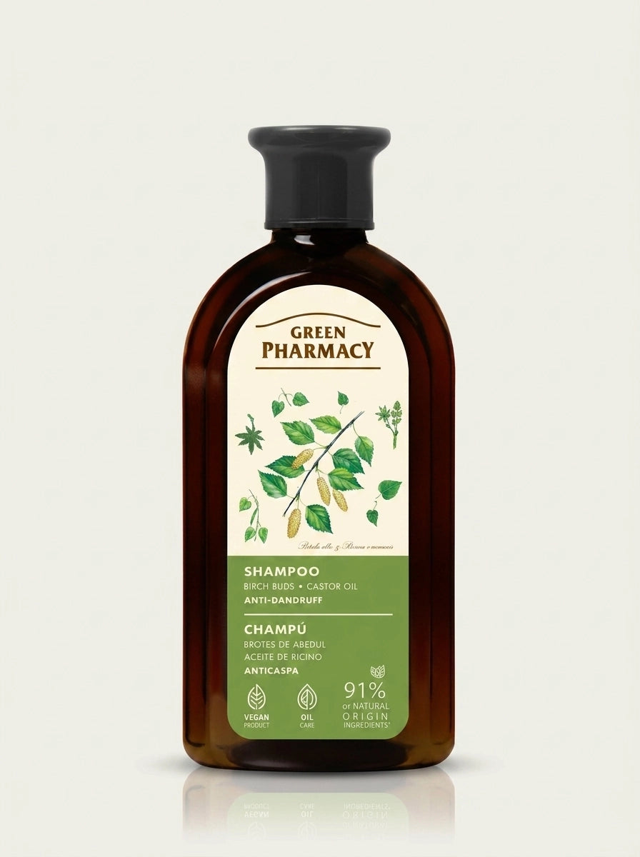 Champú anti-caspa BROTES DE ABEDUL y ACEITE DE RICINO 350ml